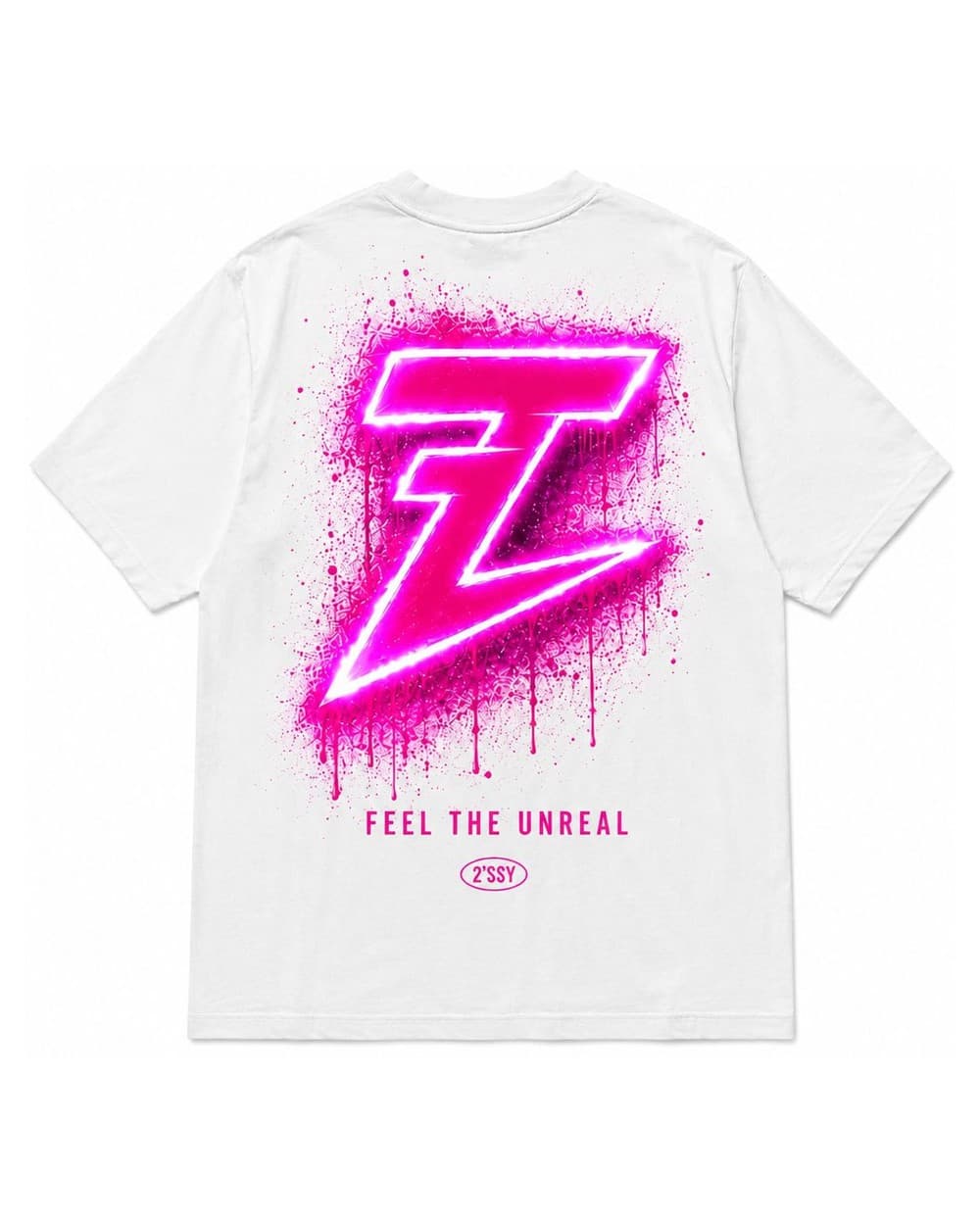 Neon Z Tee — White — back